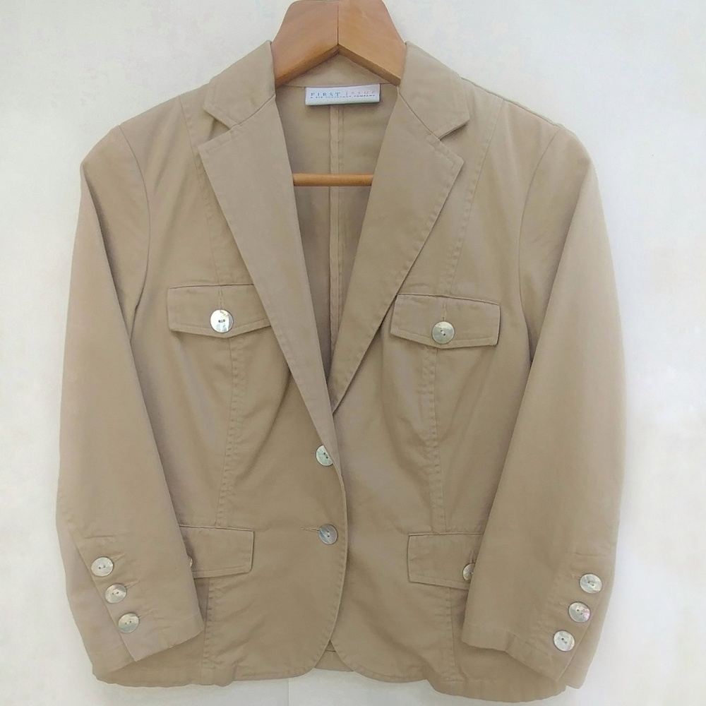 Liz Claiborne | Tan Khaki Spring Jacket